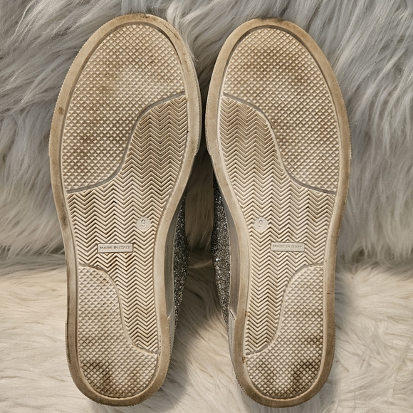 Steven By Steve Madden Rubie Silver Glitter Womens Sneakers - Picture 7 of 8